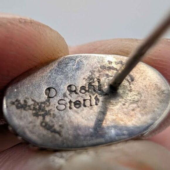 Vintage D Ashley Navajo Navajo Turquoise Sterling Silver Studs - Picture 3 of 6